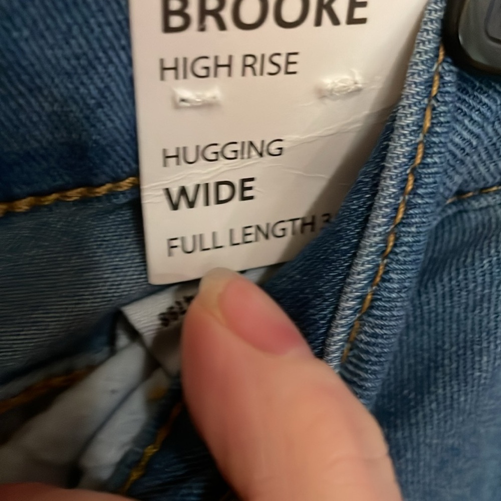 Tribal Jeans size 10 BROOKE high rise hugging wide full length 31” NWT - Picture 8 of 10